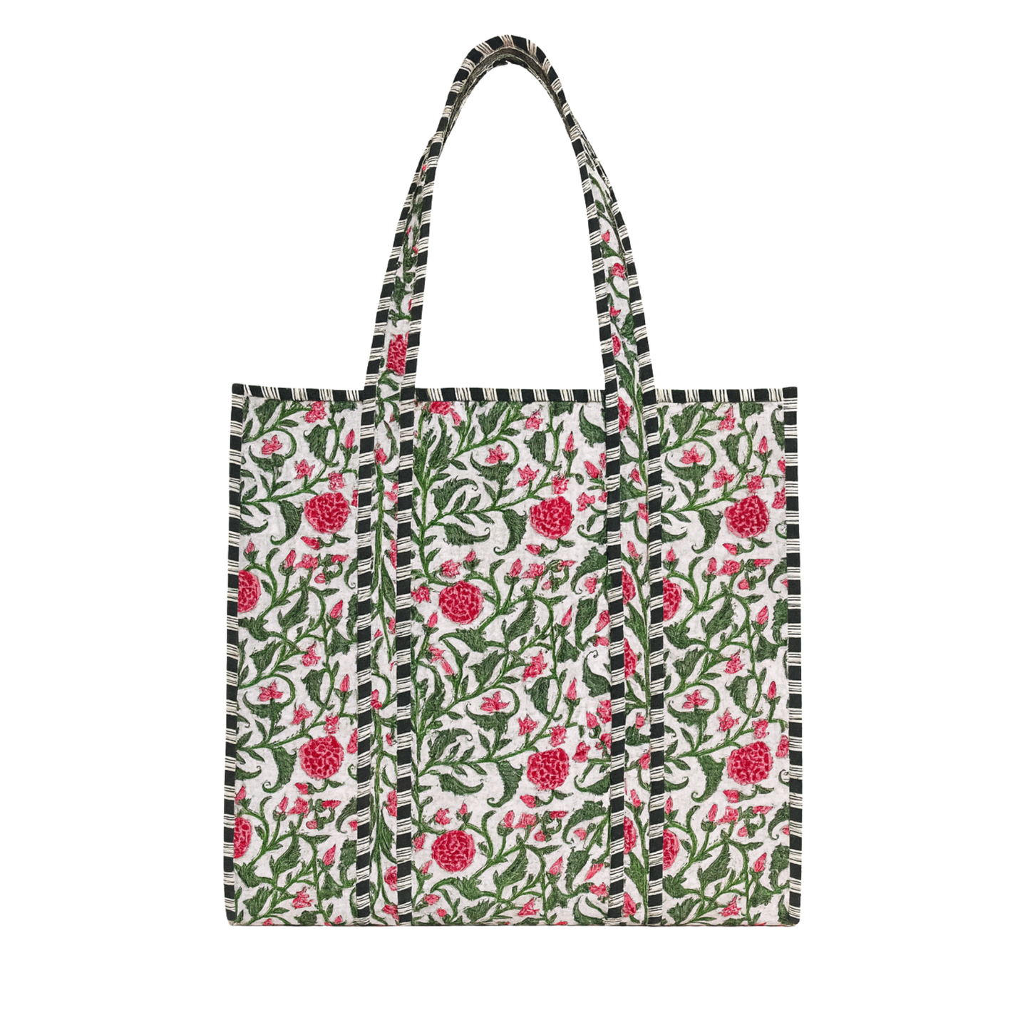 Floral Charm Tote Bag