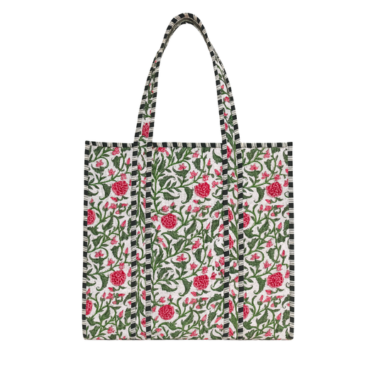 Floral Charm Tote Bag
